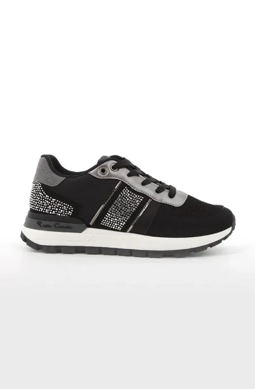 Pierre Cardin Rhinestone Sneaker _ 150883 _ Black sold by Dunns