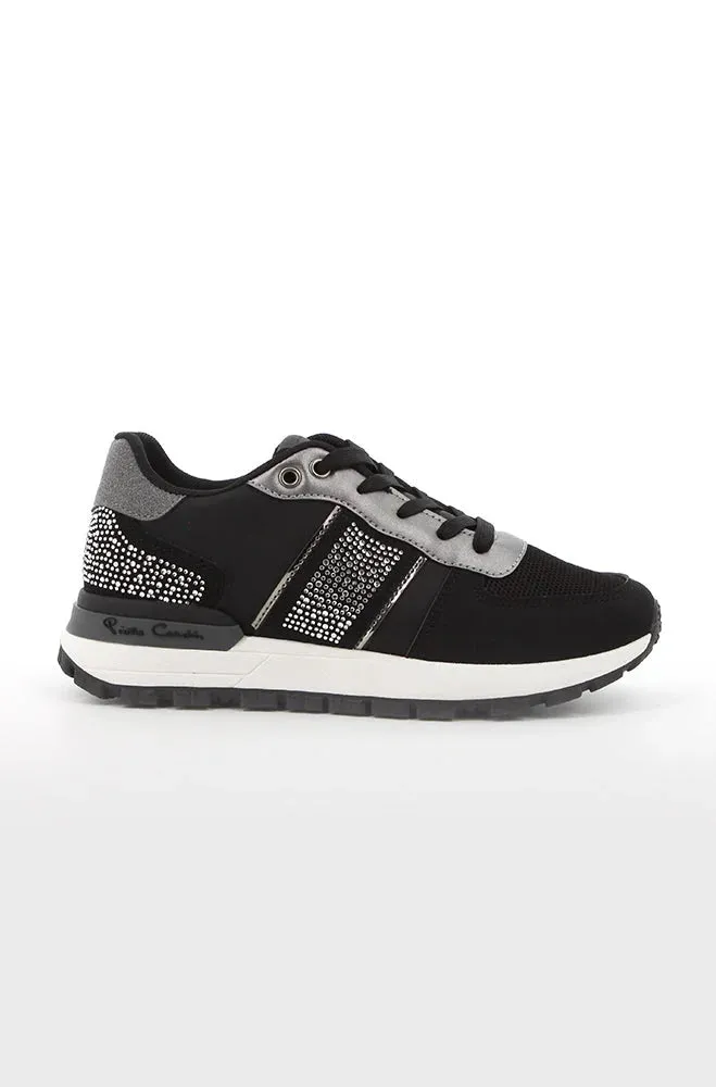 Pierre Cardin Rhinestone Sneaker _ 150883 _ Black sold by Dunns