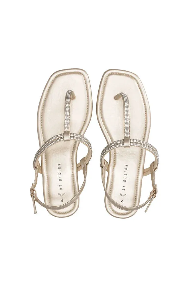 Baheejah T-Bar Sandal _ 150658 _ Gold sold by Dunns product image thumbnail 4