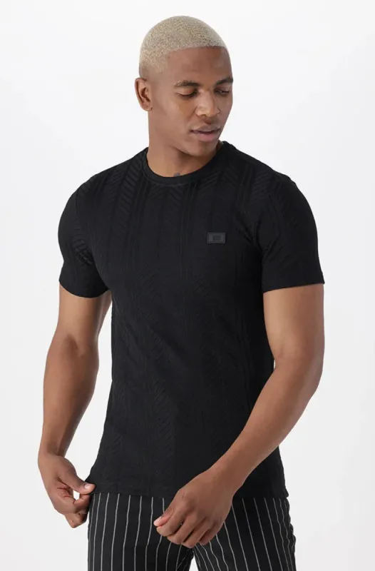 Mayflower Textured Tee _ 150103 _ Black sold by Dunns