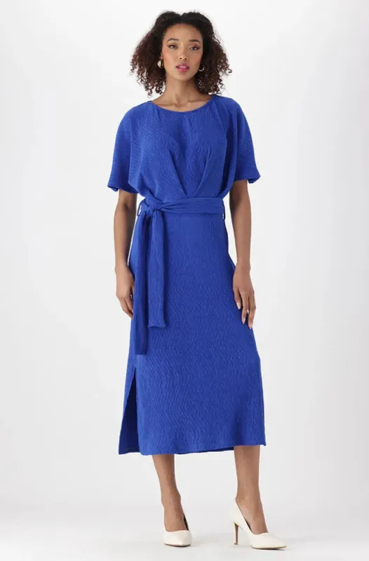 GEN TEXTURED KNIT BODYCON DRESS  _ 151255 _ Cobalt sold by Dunns