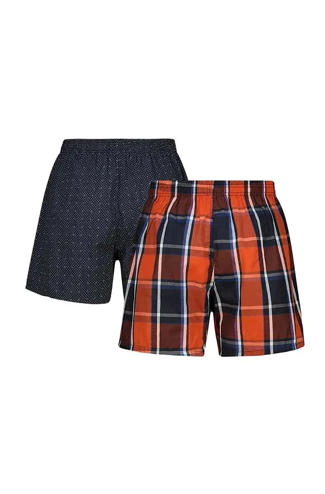 Ervin Woven Boxers 2pk _ 150674 _ Orange sold by Dunns product image thumbnail 2