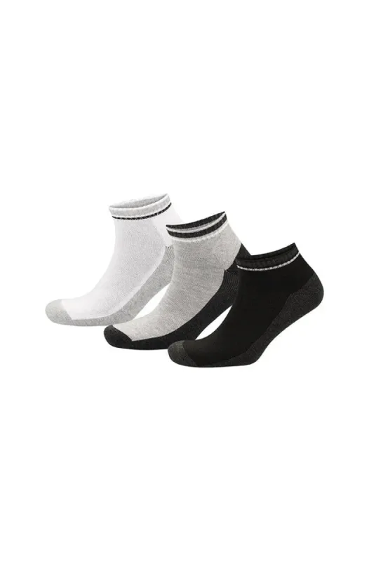 Shay Trainer Socks 3pk _ 150108 _ Black sold by Dunns