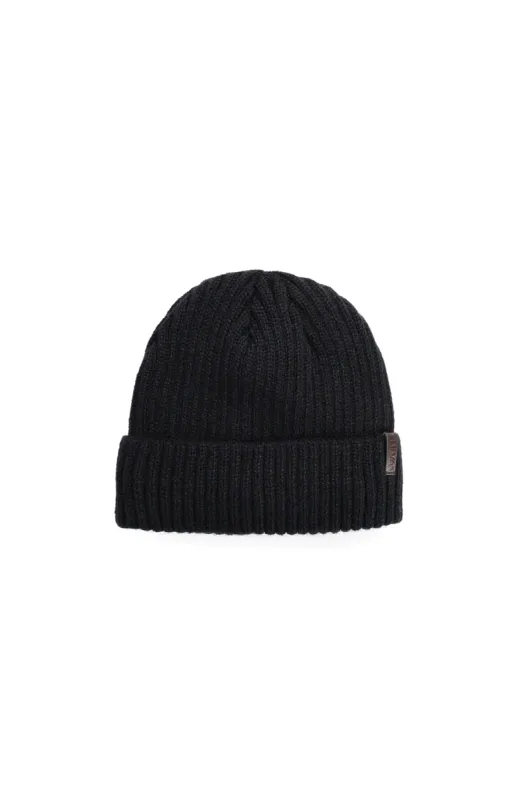 Bennie Klevas Ribbed Beanie _ 133809 _ Navy sold by Dunns
