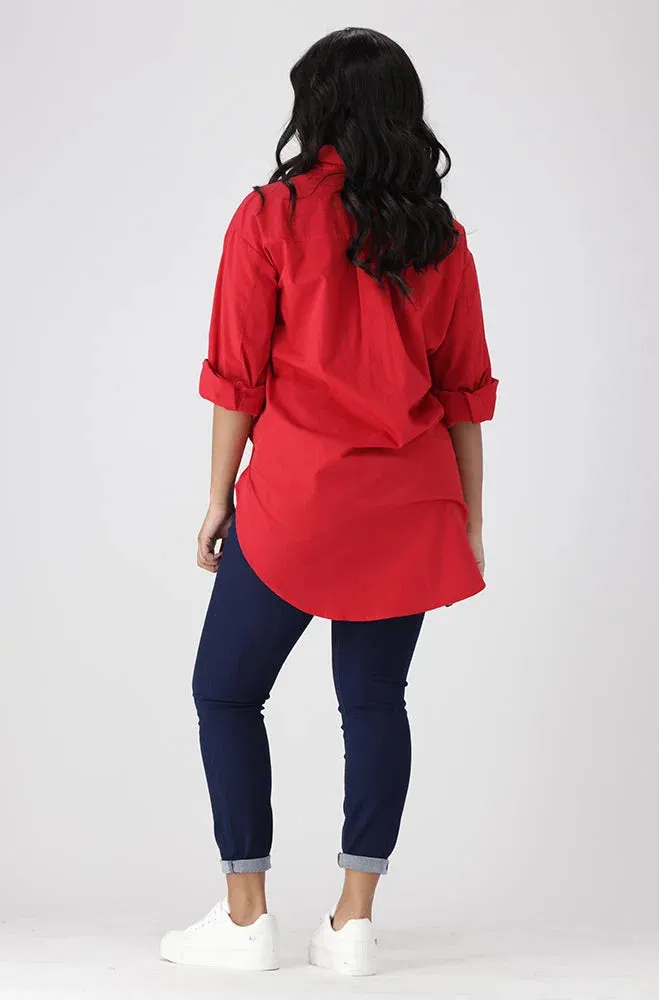 MIA BOYFRIEND SHIRT _ Red sold by Dunns product image thumbnail 5