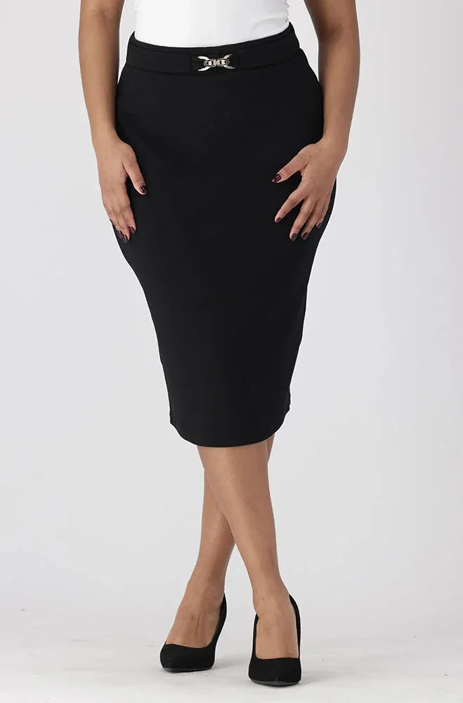 Brandy Pencil Skirt _ 153765 _ Black sold by Dunns