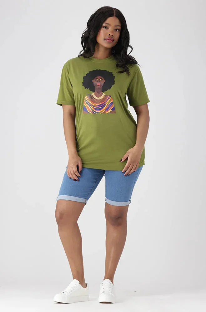 Jade Graphic Print Boyfriend Tee _ 154189 _ Green sold by Dunns product image thumbnail 4