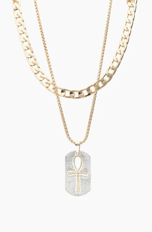 Micah Cross Tag Pendant _ 154376 _ Multi sold by Dunns