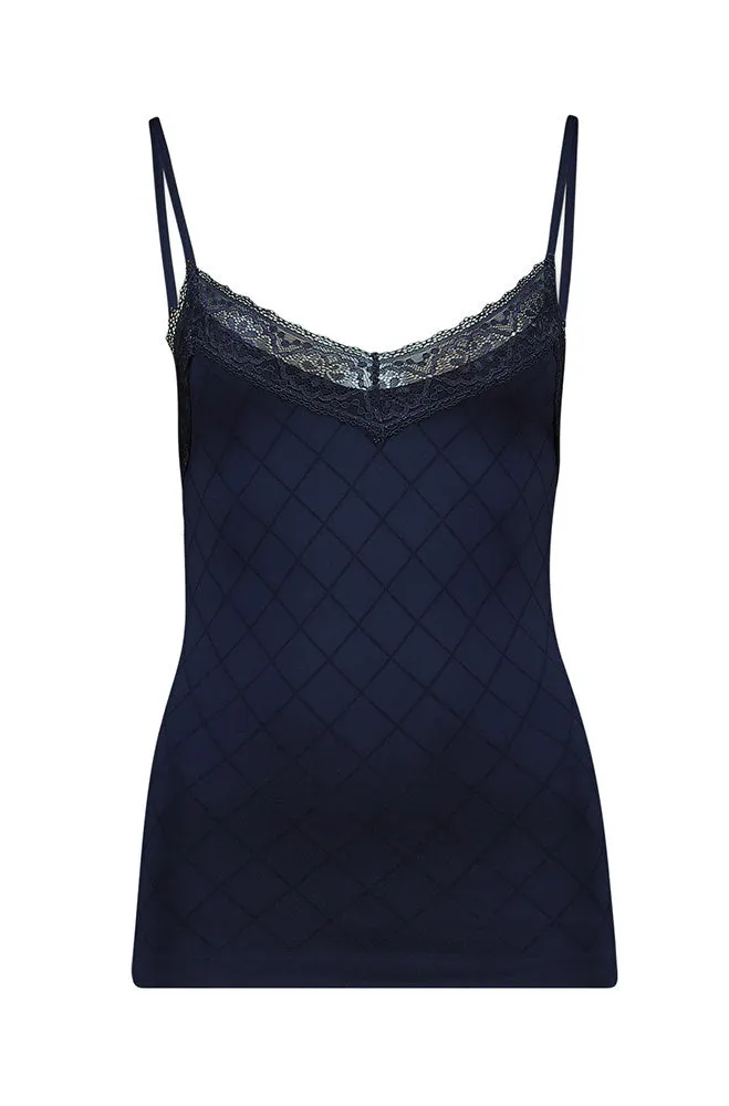 Sarah Sf Lace Cami _ 151777 _ Navy sold by Dunns
