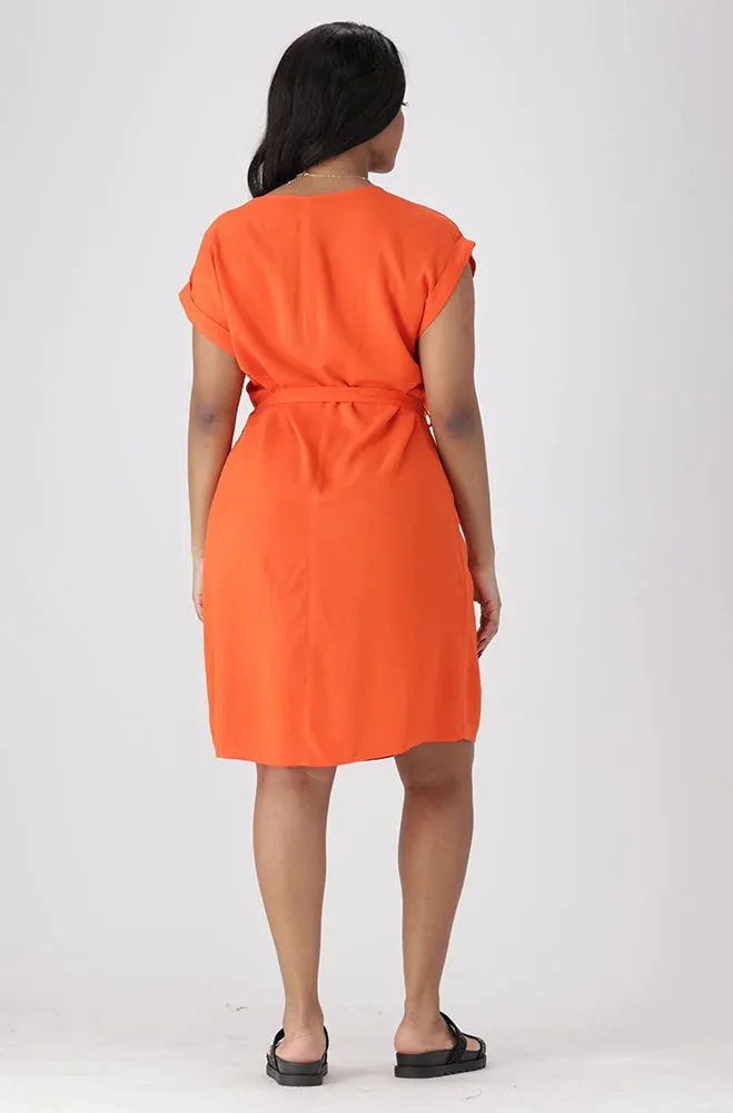 Gia Belted Dress _ 154037 _ Orange sold by Dunns product image thumbnail 5