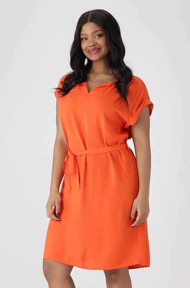 Gia Belted Dress _ 154037 _ Orange sold by Dunns product image thumbnail 2