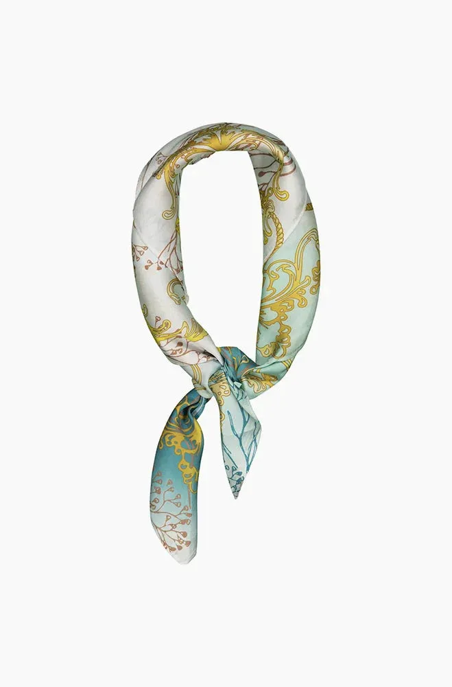 Riva Satin Scarf _ 154218 _ Blue sold by Dunns
