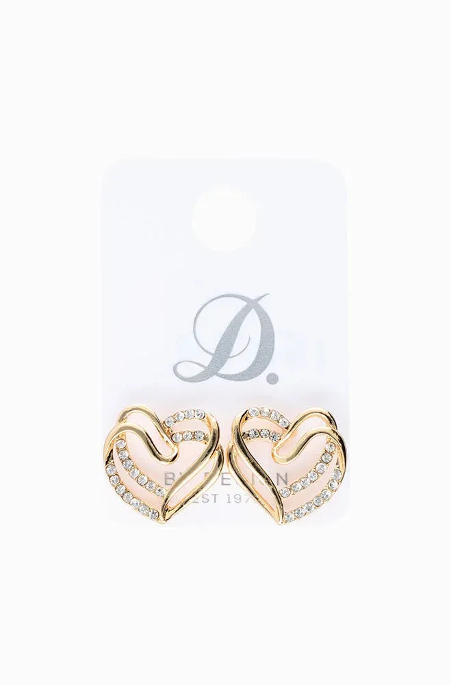 Jenna Heart Earrings _ 154391 _ Gold sold by Dunns