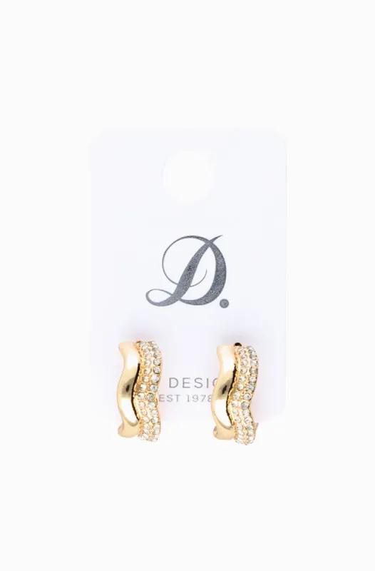 Emma Matte Gold Hoop _ 154404 _ Gold sold by Dunns