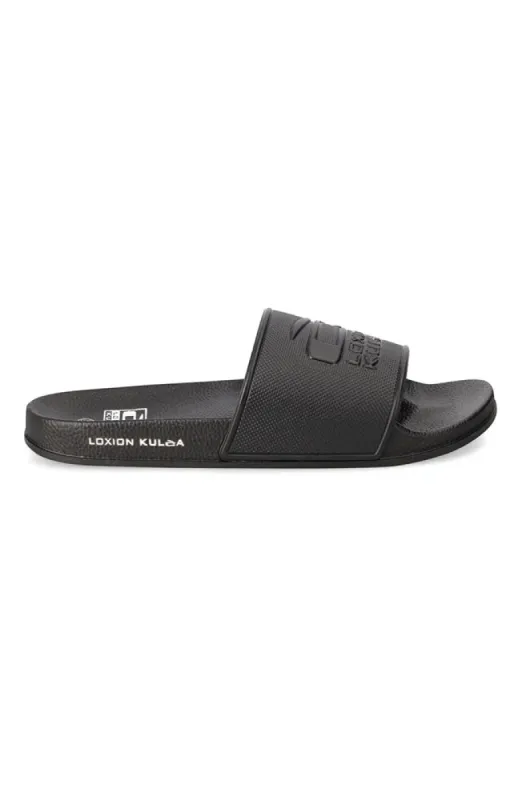 Loxion Kulca Embossed Slide _ 147579 _ Black sold by Dunns