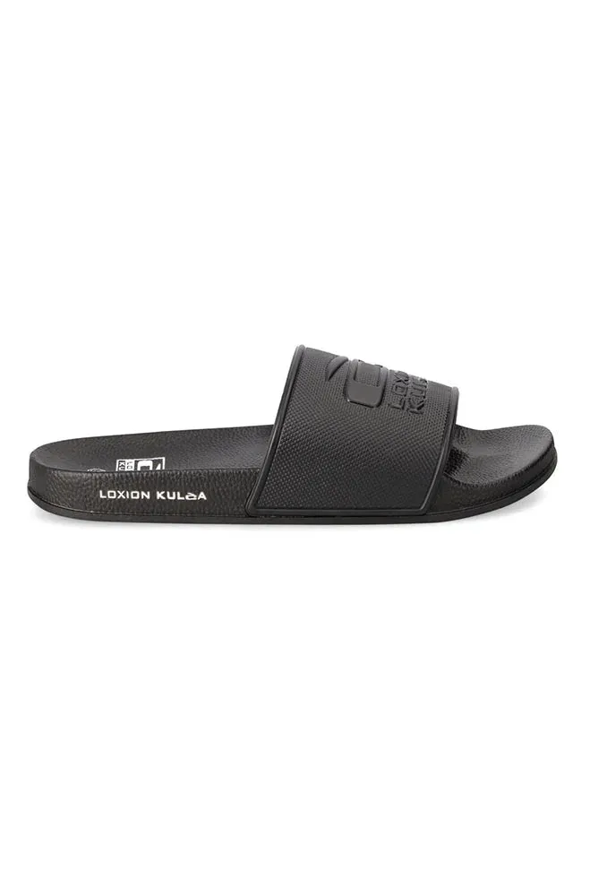 Loxion Kulca Embossed Slide _ 147579 _ Black sold by Dunns