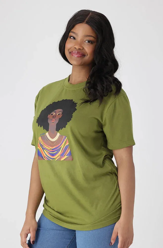 Jade Graphic Print Boyfriend Tee _ 154189 _ Green sold by Dunns product image thumbnail 2