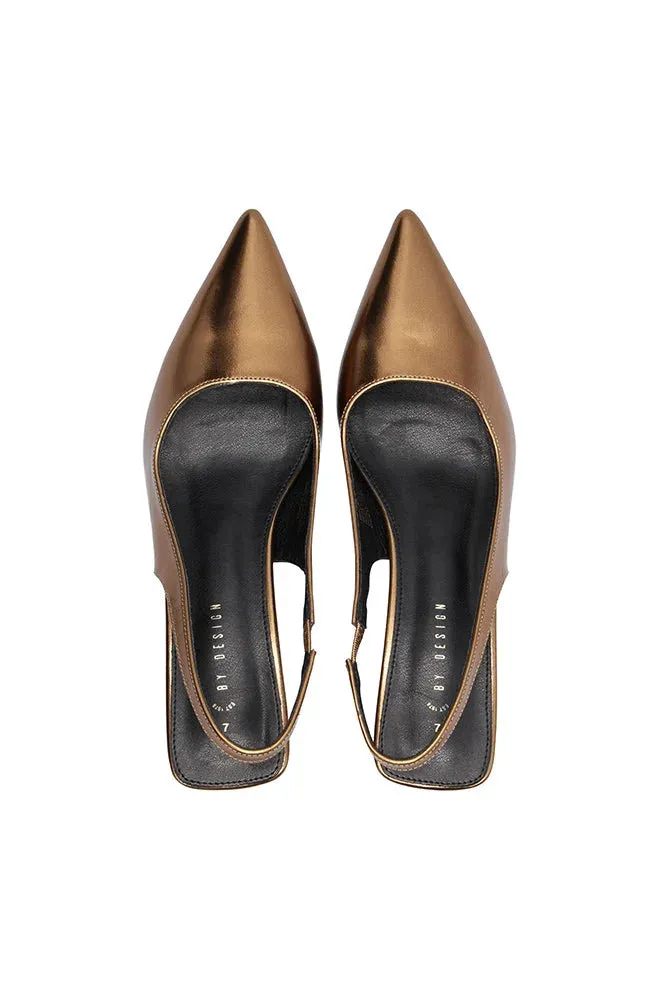 Maree Slingback Kitten Heel _ 153567 _ Bronze sold by Dunns product image thumbnail 4