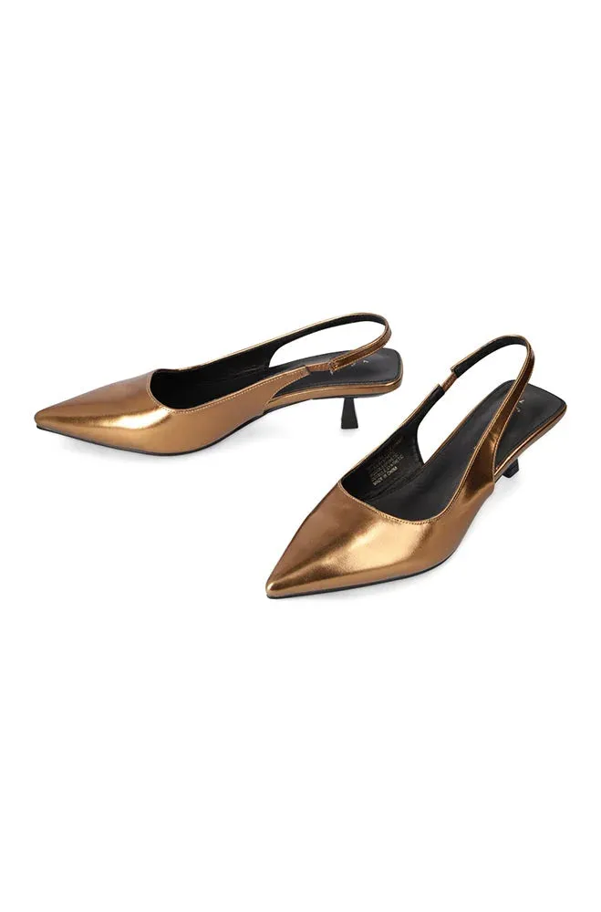 Maree Slingback Kitten Heel _ 153567 _ Bronze sold by Dunns product image thumbnail 3