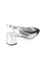 Dee-Ann Silver Block Heel Sling Back _ 153569 _ Silver sold by Dunns