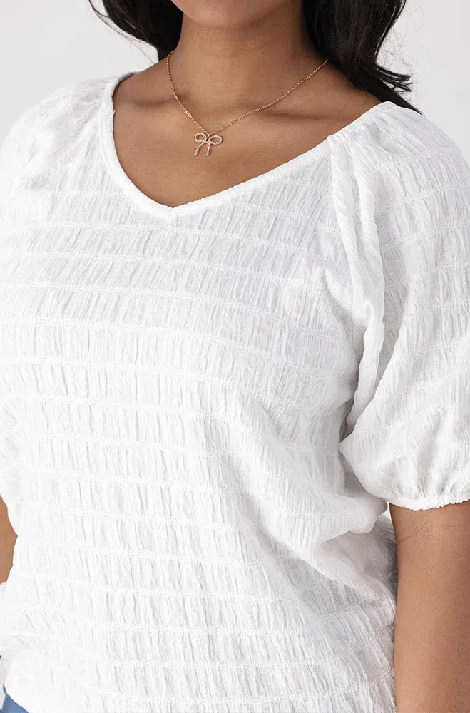 Kate Textured Knit Top _ 154196 _ White sold by Dunns product image thumbnail 4