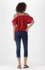 Gea Textured Peasant Top _ 151185 _ Red sold by Dunns