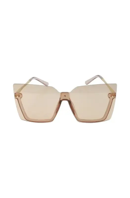 Shirley Rimless Sunglasses _ 145313 _ Brown sold by Dunns