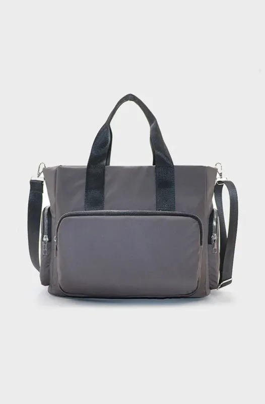 KAYLA NYLON LAPTOP BAG _ Charcoal sold by Dunns