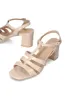 Caron Block Heel Sandal _ 153219 _ Nude sold by Dunns