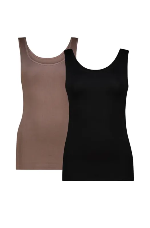 Winona Seamfree Cami 2pk _ 154660 _ Black sold by Dunns
