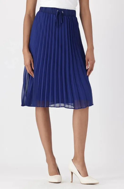 Iris Pleat Skirt _ 155144 _ Blue sold by Dunns