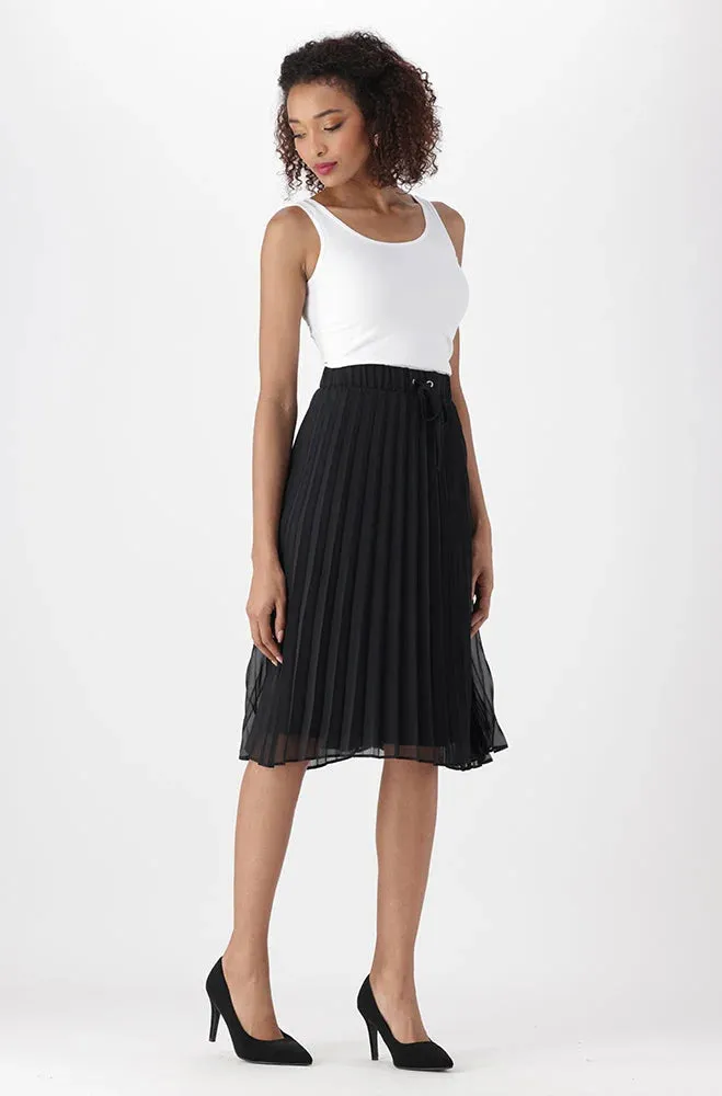 Iris Pleat Skirt _ 155143 _ Black sold by Dunns product image thumbnail 4