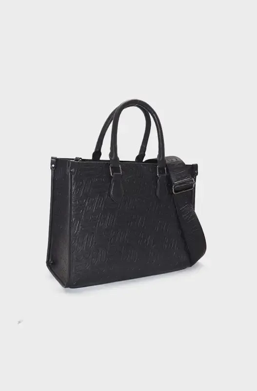 Maddie Embossed Handbag _ 147739 _ Black sold by Dunns product image thumbnail 2