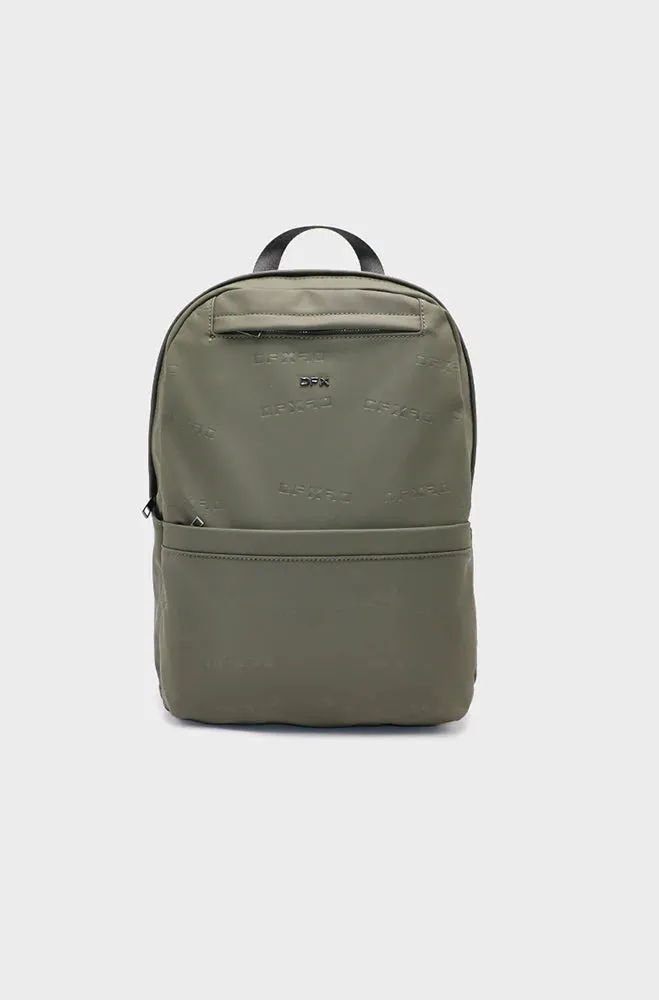 Lenny Pu Embossed Backpack _ 151551 _ Fatigue sold by Dunns
