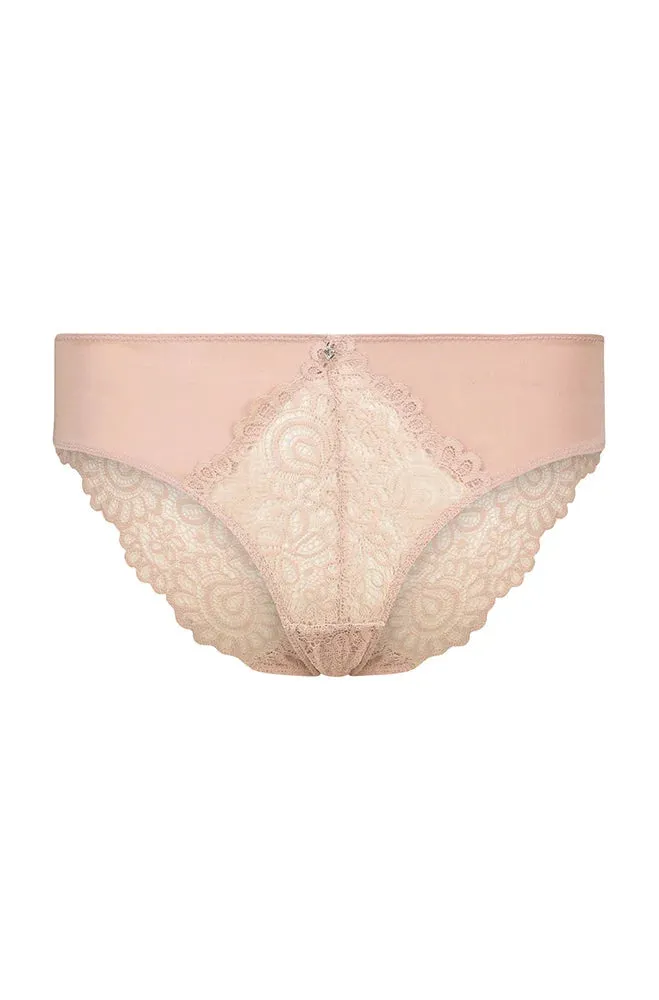 Ally Lace Insert Front/Back Lace Bikini _ 155448 _ Pink sold by Dunns