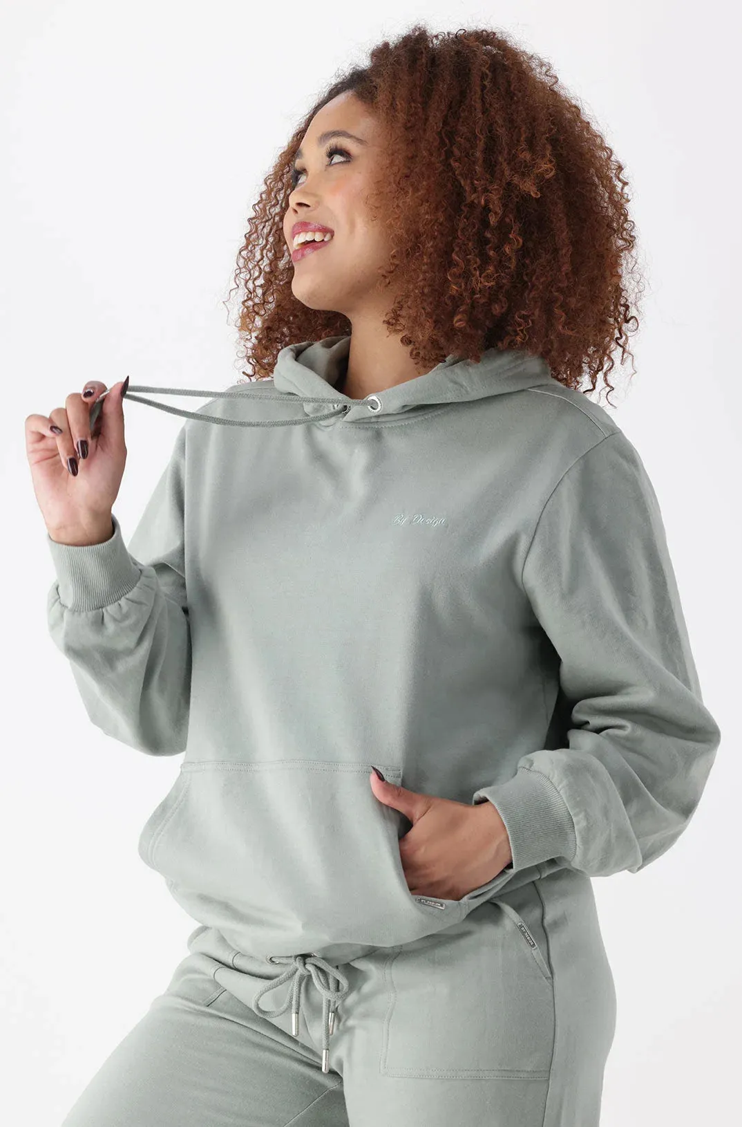 Emma Fleece Hoodie With Kangaroo Pocket _ 145455 _ Sage sold by Dunns product image thumbnail 2
