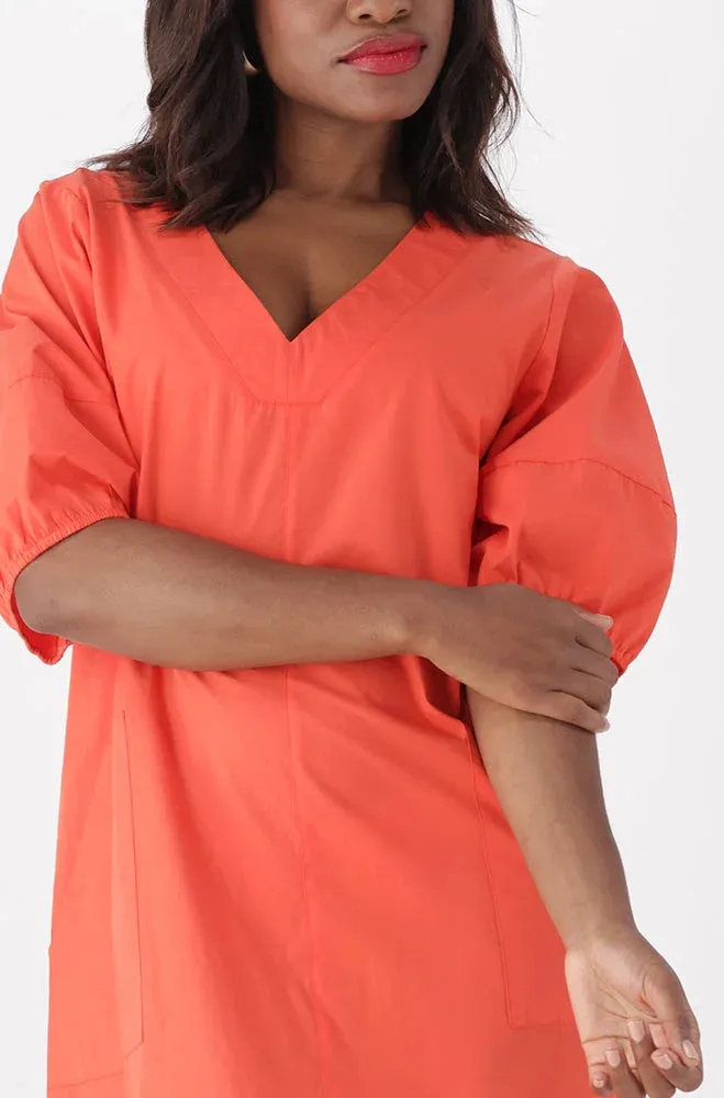 Zoe Puff Sleeve Dress _ 151747 _ Orange sold by Dunns product image thumbnail 4