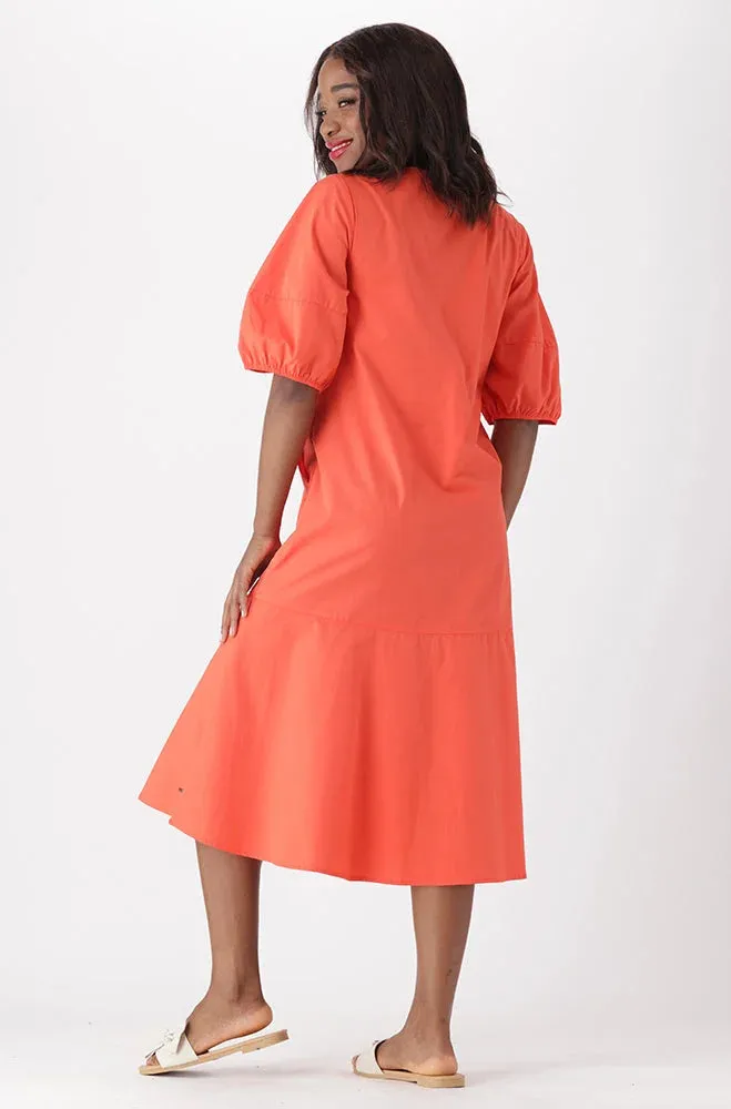 Zoe Puff Sleeve Dress _ 151747 _ Orange sold by Dunns product image thumbnail 3