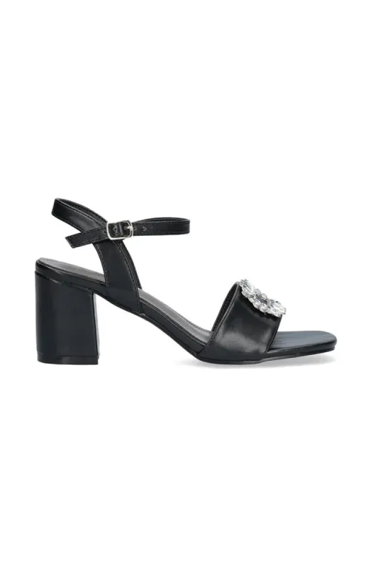 Genevieve Block Heel Sandal _ 150651 _ Black sold by Dunns