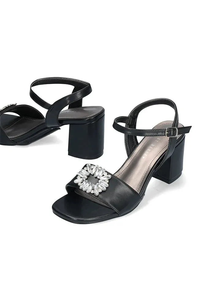 Genevieve Block Heel Sandal _ 150651 _ Black sold by Dunns product image thumbnail 3