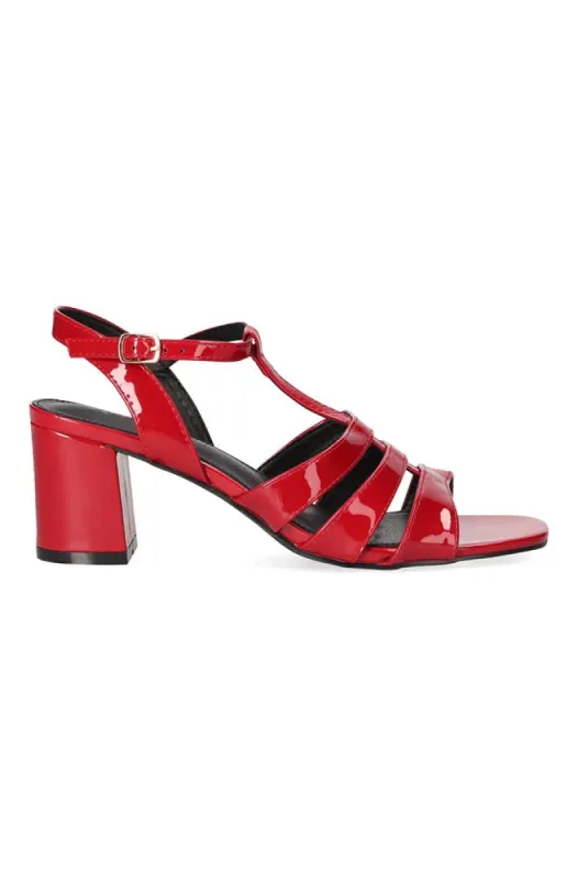 Caron Block Heel Sandal _ 153218 _ Red sold by Dunns