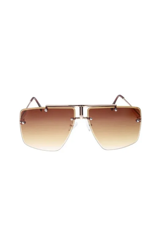 Russ  Statement Aviator Sunglasses _ 152440 _ Brown sold by Dunns