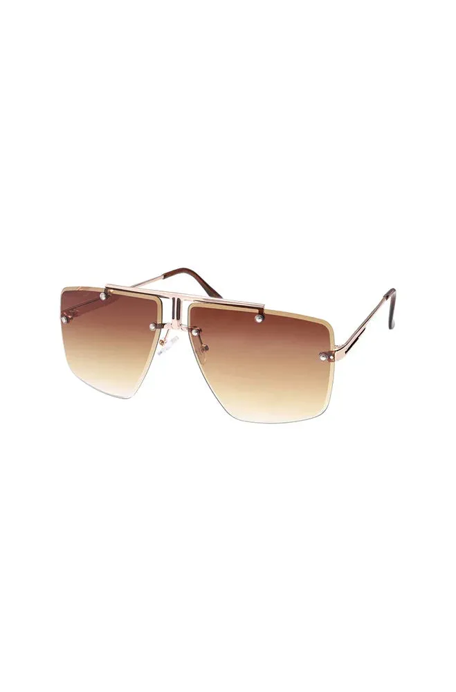 Russ Statement Aviator Sunglasses _ 152440 _ Brown sold by Dunns product image thumbnail 2