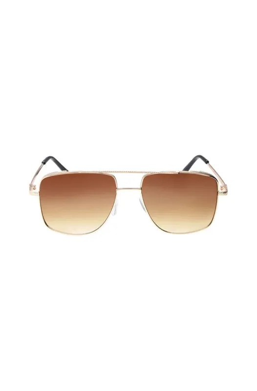 Randy Rimless Aviators _ 152435 _ Brown sold by Dunns