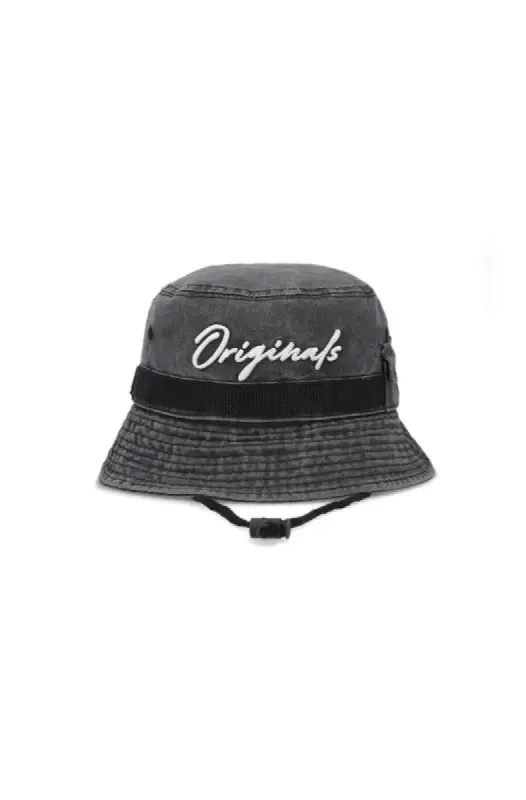 Jackson Pocket Denim Tie Bucket Hat _ 123459 _ Grey sold by Dunns