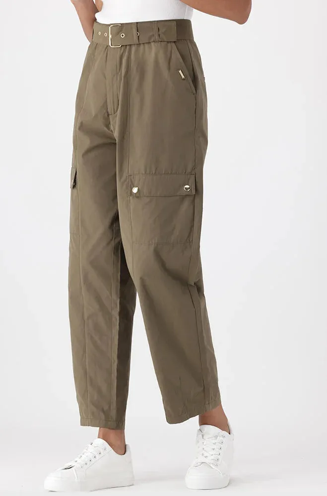 Aria Belted Cargo Pants _ 151476 _ Fatigue sold by Dunns product image thumbnail 2