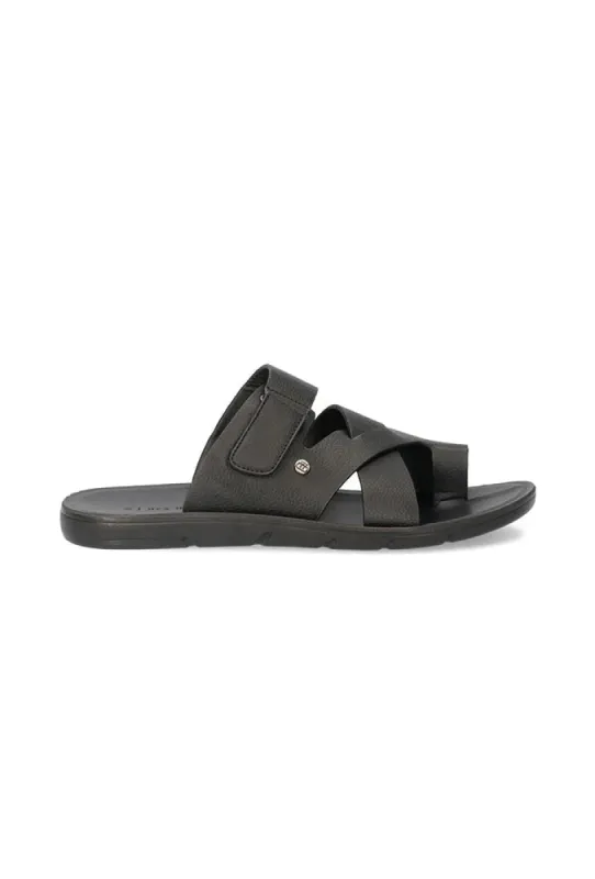 Noah Faux Leather Sandal _ 149804 _ Black sold by Dunns