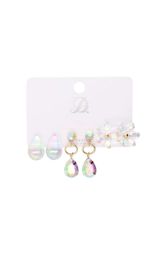 Amy 3 Pack Earrings _ 151409 _ Silver sold by Dunns