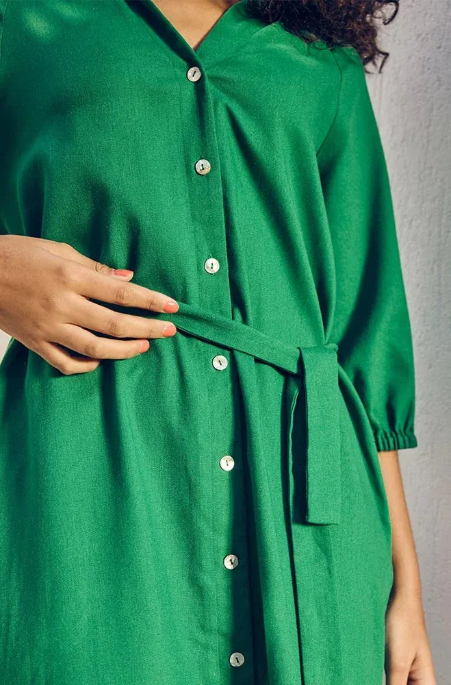 Sarah Belted Dress _ 151280 _ Green sold by Dunns product image thumbnail 5