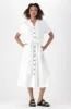 Sara Shirt Linen Blend Dress _ 151281 _ White sold by Dunns